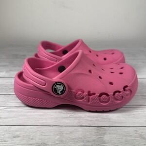 Crocs Classic Clog Kids 10C Pink Slip-On Sandals Lightweight Comfort Shoes